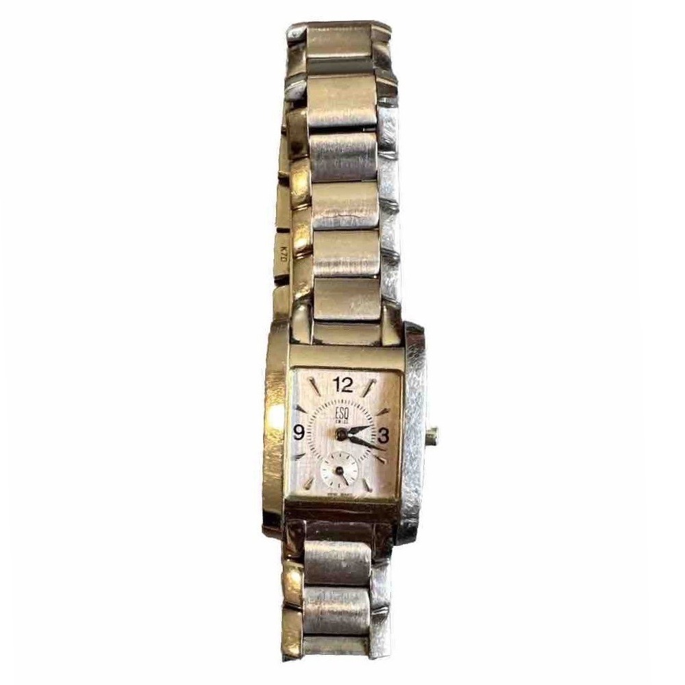 ESQ Swiss Watch E5053 Silver Stainless Steel Tank Rectangular Sub-dial